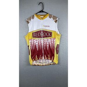 Blackbottoms RedRock Brewing Cycling Jersey Mens XL Full Zip Sleeveless